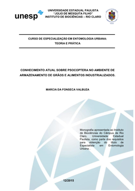 Conhecimento Atual Sobre Psocoptera No Ambiente De Armazenamento De Grãos E Alimentos Industrializados