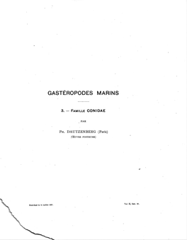 Gastéropodes Marins