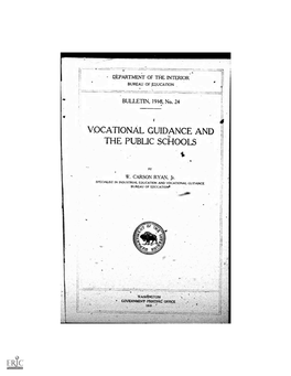 Vocational Guidance and the Public Schools