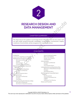 2 – Research Design and Data Management