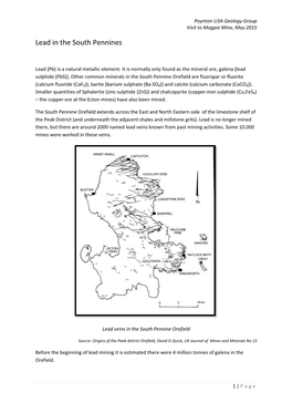 Lead in the South Pennines