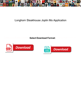 Longhorn Steakhouse Joplin Mo Application