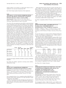 O-36 the Orally Active Renin Inhibitor Spp100 Blocks The