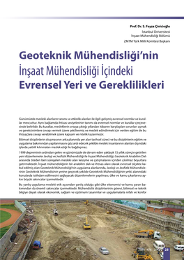 İnşaat Mühendisliği İçindeki Evrensel Yeri Ve Gereklilikleri