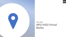 INFO-H502 Virtual Reality