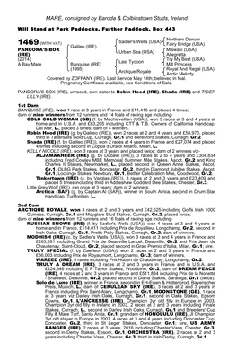 MARE, Consigned by Baroda & Colbinstown Studs, Ireland