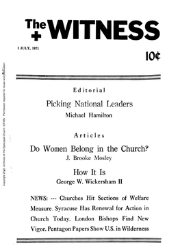 1971 the Witness, Vol. 56, No. 13