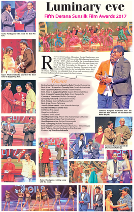 Luminary Eve Fifth Derana Sunsilk Film Awards 2017