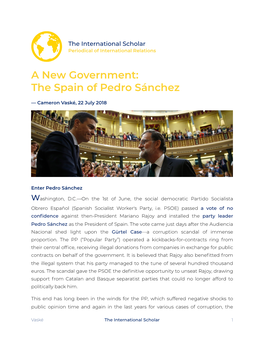 ITS | Periodical | a New Administration-The Spain of Pedro Sánchez