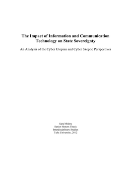 The Impact of Information and Communication Technology on State Sovereignty