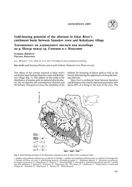 Gold-Bearing Potential of the Alluvium in Iskar River's Catchment Basin