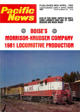 BOISE's (@ Morrlson-Hnudsen Company 1981 Locomotive Production SOUTHERN PACIFIC BAY AREA STEAM by HARRE W