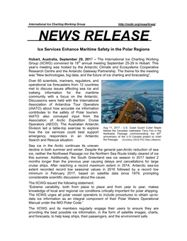 IICWG XVIII Press Release