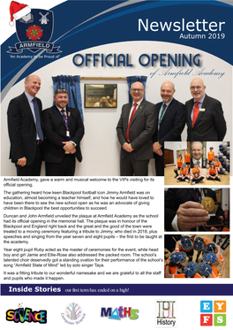 OFFICIAL OPENING of Armfield Academy