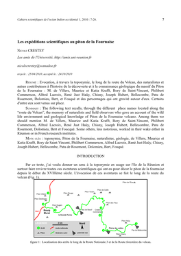 Les Expéditions Scientifiques Au Piton De La Fournaise