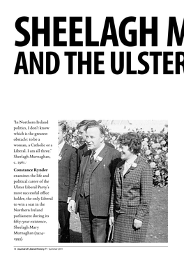 Sheelagh Murnaghan and the Ulster Liberal Party