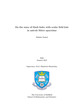 On the Mass of Black Holes with Scalar Field Hair in Anti-De Sitter Spacetime