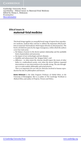 Maternal–Fetal Medicine