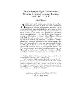 The Byzantine Eagle Countermark: Creating a Pseudo-Consular Coinage Under the Heraclii? David Woods