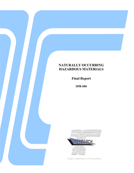 NATURALLY OCCURRING HAZARDOUS MATERIALS Final Report