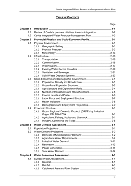 Cavite Integrated Water Resource Management Master Plan I