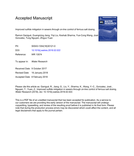 Improved Sulfide Mitigation in Sewers Through On-Line Control of Ferrous Salt Dosing