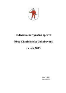 VZOR Výročná Správa Obce Rok 2013