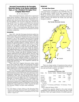 Increased Concentration in the Norwegian Electricity Market: Is The