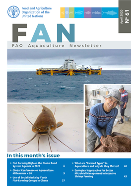 FAO Aquaculture Newsletter, April 2020