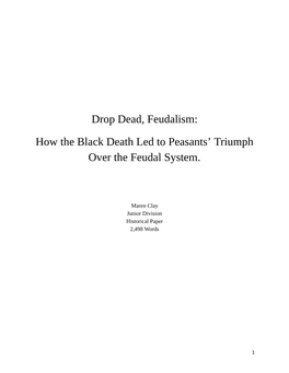 Black Death Was a Plague That Changed Not Only England but the Course of History