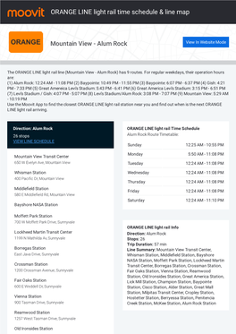 ORANGE LINE Light Rail Time Schedule & Line Route