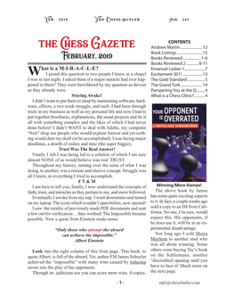 The Chess Gazette Andrew Martin