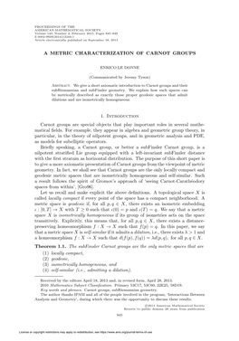 A Metric Characterization of Carnot Groups