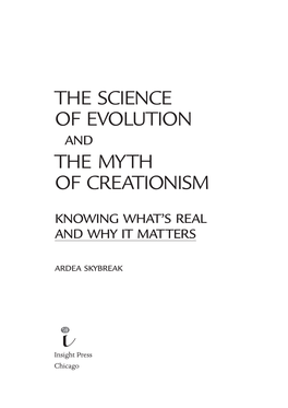 The Science of Evolution the Myth of Creationism