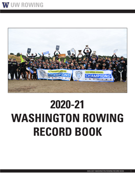 2020-21 Washington Rowing Record Book