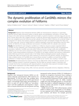 The Dynamic Proliferation of Cansines Mirrors the Complex