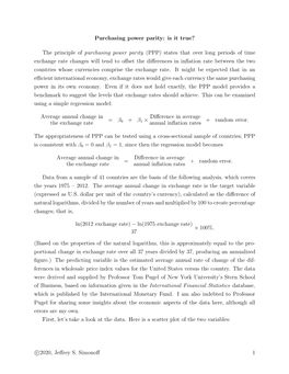 Is It True? the Principle of Purchasing Power Parity (PPP)