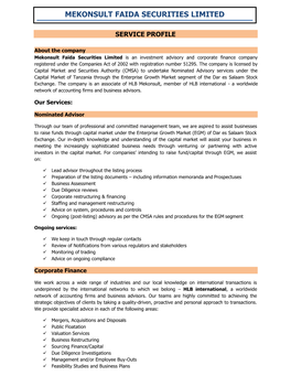 Mekonsult Faida Securities Limited