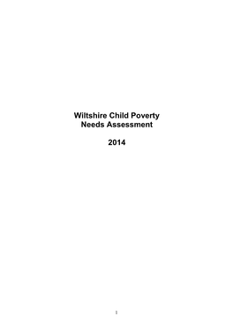 Wiltshire Child Poverty Needs Assessment