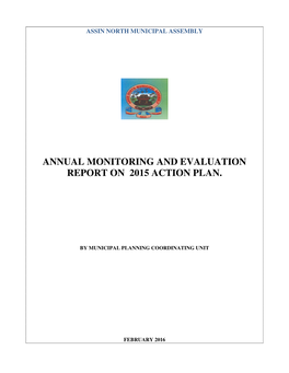 Annual Monitoring and Evaluation Report on 2015 Action Plan