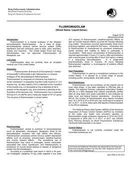 FLUBROMAZOLAM (Street Name: Liquid Xanax)