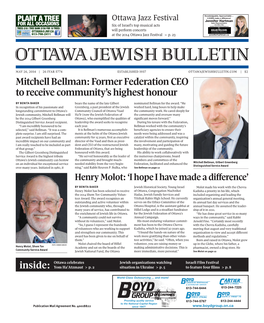 Ottawa Jewish Bulletin Inside