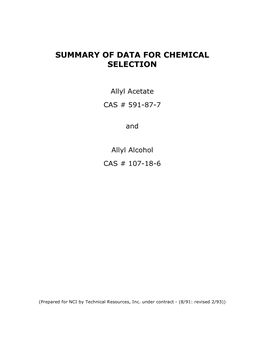 Allyl Acetate CAS # 591-87-7