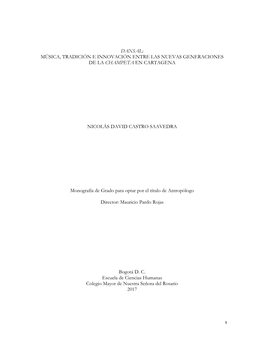 1 Dansal: Música, Tradición E Innovación Entre Las
