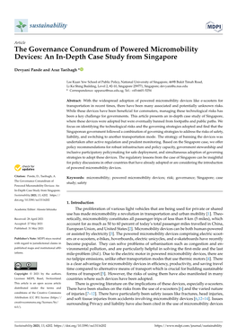 The Governance Conundrum of Powered Micromobility Devices: an In-Depth Case Study from Singapore