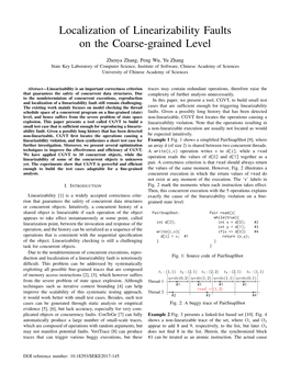 Localization of Linearizability Faults on the Coarse-Grained Level