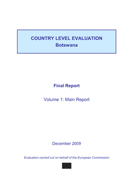 COUNTRY LEVEL EVALUATION Botswana