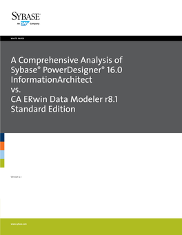 A Comprehensive Analysis of Sybase Powerdesigner 16.0