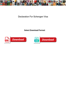 Declaration for Schengen Visa