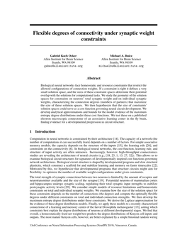 Flexible Degrees of Connectivity Under Synaptic Weight Constraints